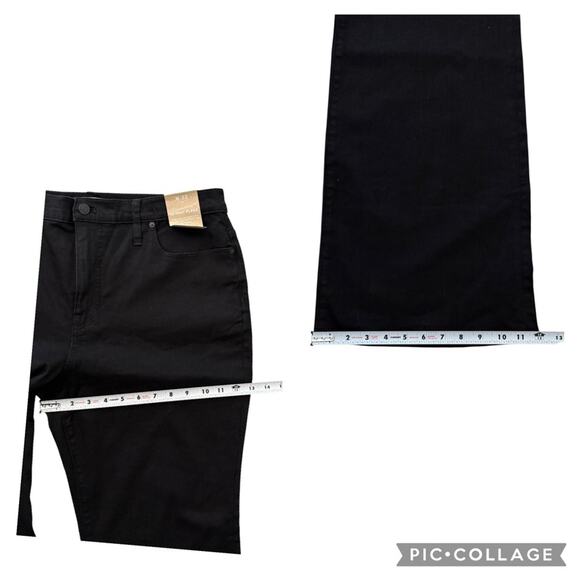 Madewell Slim Skinny Flare Jeans Black Frost Stretch Work Women’s Size 33 NEW - Picture 10 of 11